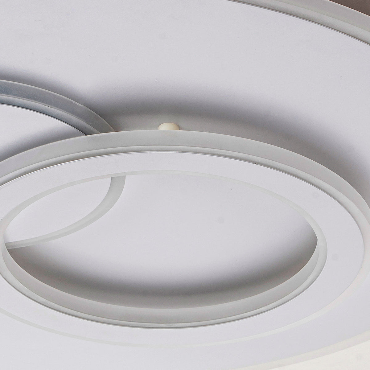 NOLUX 34W LED Chandelier with Remote Control, Round, Cool/Warm/Neutral Light, Dimmable, White, imaginea 7