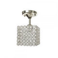 Lustra Catrina, 1xE27, Crom, Metal si Cristal