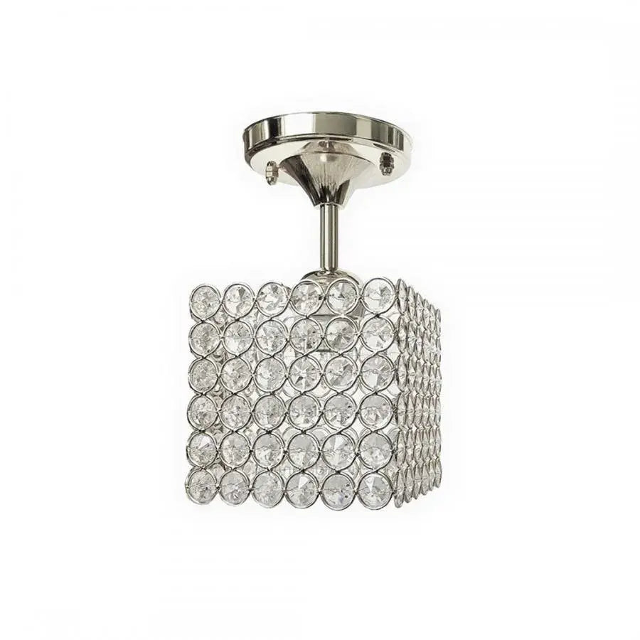Lustra Catrina, 1xE27, Crom, Metal si Cristal