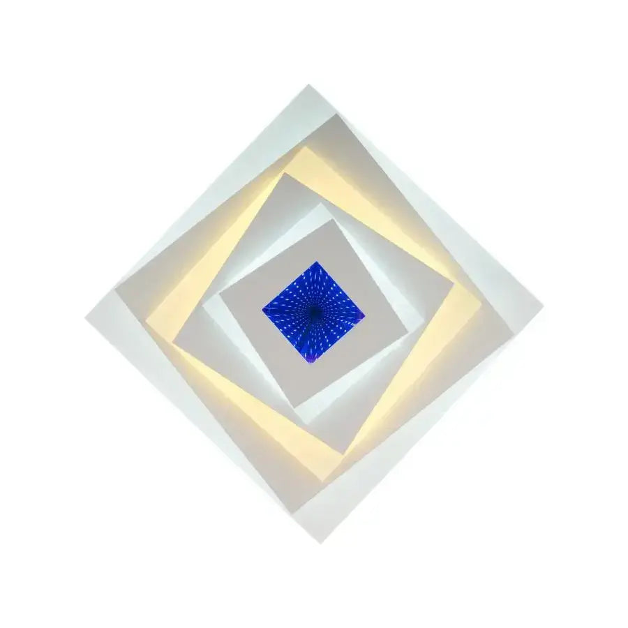 Lustra LED NIVARA RGB 3D 40W, lumina Rece/Calda/Neutra, Alb