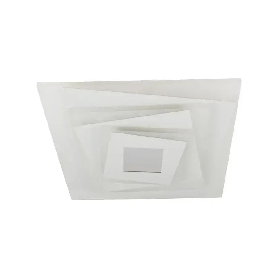 Lustra LED NIVARA RGB 3D 40W, lumina Rece/Calda/Neutra, Alb