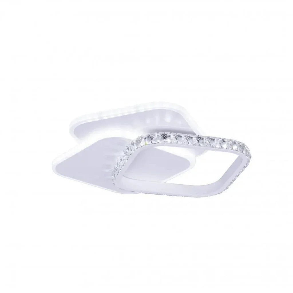 Lustra LED cu cristal ANASTASIA 39W, Diametru 30cm, lumina Rece/Calda/Neutra, Alb