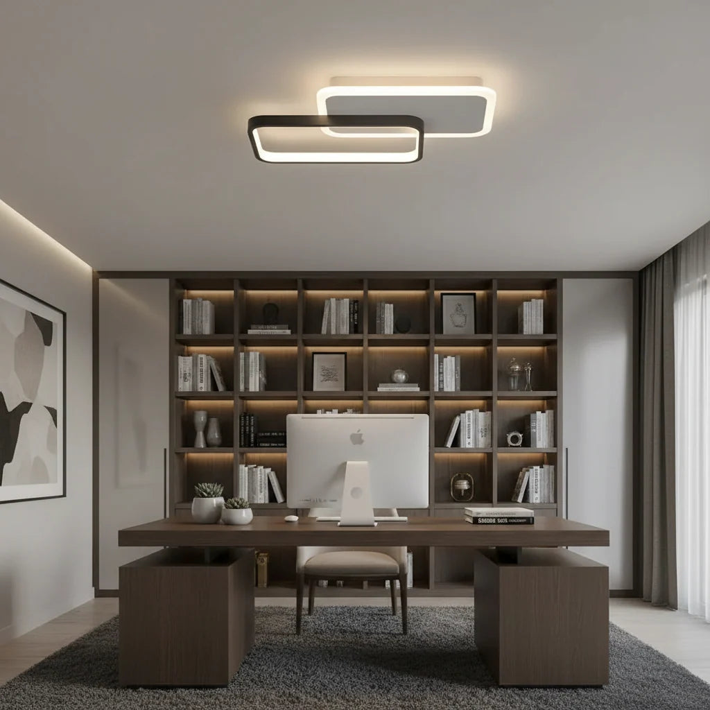 Lustra LED CAROLINA 31W, 2 Elemente, lumina Rece/Calda/Neutra, Negru