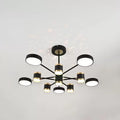 Lustra LED cu telecomanda NOVA 95W, 10 Elemente, lumina Rece/Calda/Neutra, Dimabila, Negru