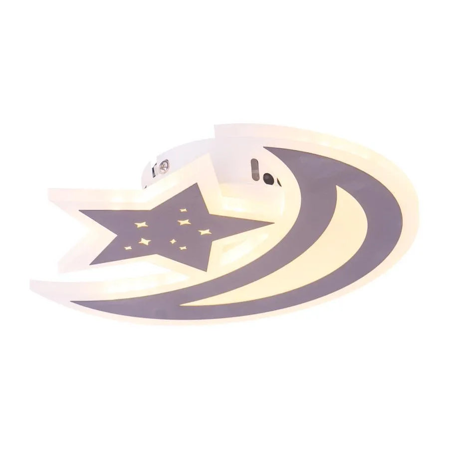 Aplica LED ELLY 36W, Luna si Stea, lumina Rece/Calda/Neutra, Maro