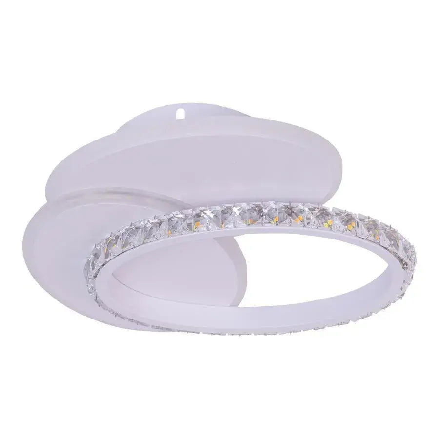 Lustra LED cu cristal HOLLANCE 24W, 3 Elemente, lumina Rece/Calda/Neutra, Alb