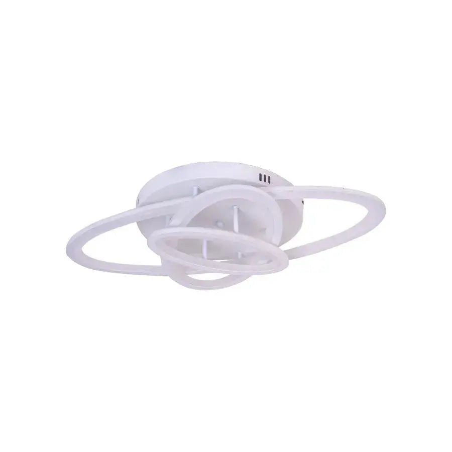 Plafoniera LED cu telecomanda TIANA 78W, 3 Elipse, lumina Rece/Calda/Neutra, Dimabila, Alb