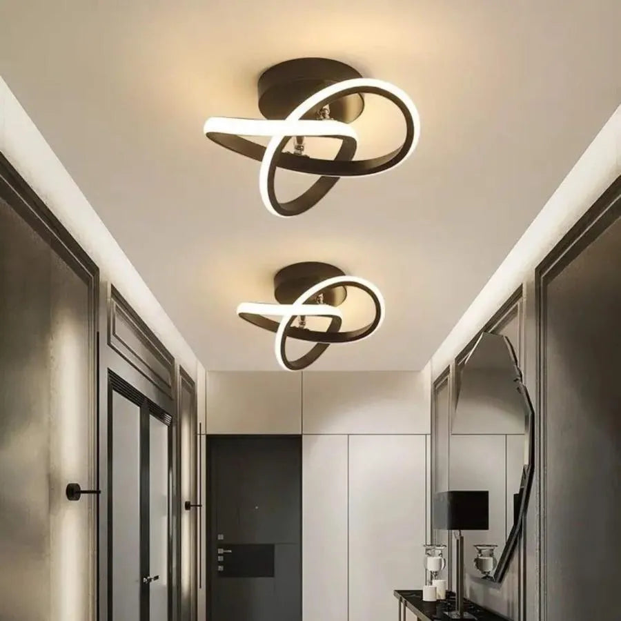 LED Chandelier VERTEX Flow 24W, Diameter 25cm, Cool/Warm/Neutral light, Black, imaginea 2