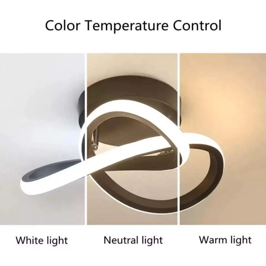 LED Chandelier VERTEX Flow 24W, Diameter 25cm, Cool/Warm/Neutral light, Black, imaginea 4
