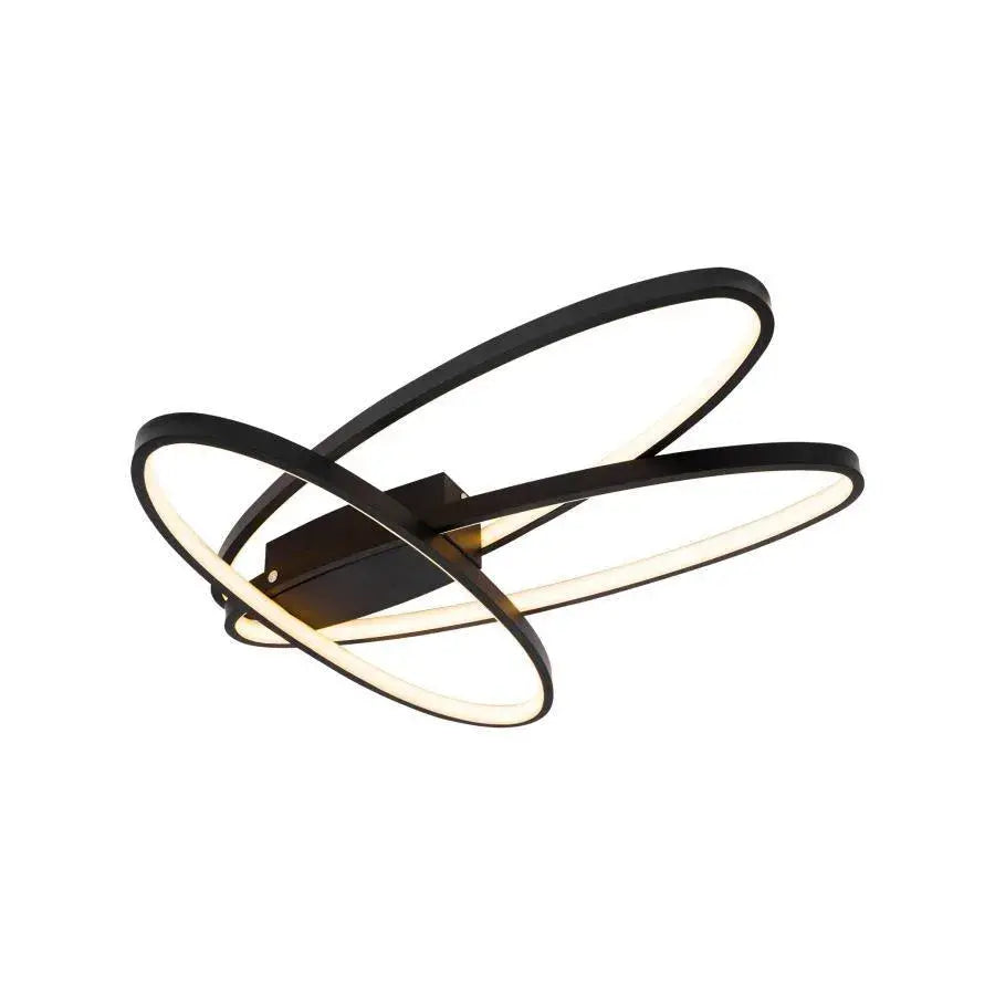 LED luster s diaľkovým ovládačom ORBITA 74 W, 3 svetelné zdroje, oválny, studené/teplé/neuterálne svetlo, stmívateľný, čierny, imaginea 5