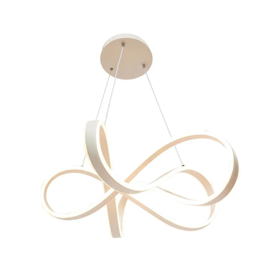 Lustra LED suspendata cu telecomanda INFINITY HALO 69W, lumina Rece/Calda/Neutra, Dimabila, Alb, Inaltime Reglabila