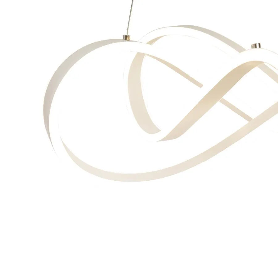 Lustra LED suspendata cu telecomanda INFINITY HALO 69W, lumina Rece/Calda/Neutra, Dimabila, Alb, Inaltime Reglabila