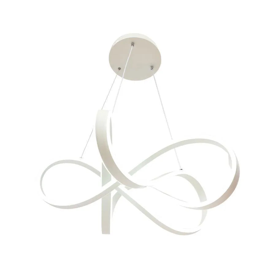 Lustra LED suspendata cu telecomanda INFINITY HALO 69W, lumina Rece/Calda/Neutra, Dimabila, Alb, Inaltime Reglabila