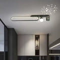 Lustra LED MEISSUN 44W, Liniara, lumina Rece/Calda/Neutra, Negru