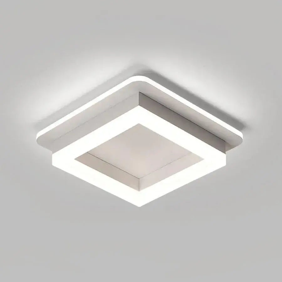 MODERN LED Chandelier 26W, Size 19.5x19.5, Square, Cool/Warm/Neutral light, White, imaginea 2