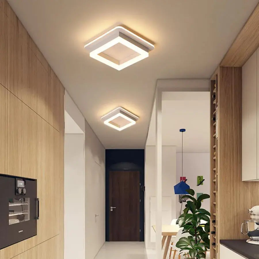 MODERN LED Chandelier 26W, Size 19.5x19.5, Square, Cool/Warm/Neutral light, White, imaginea 1