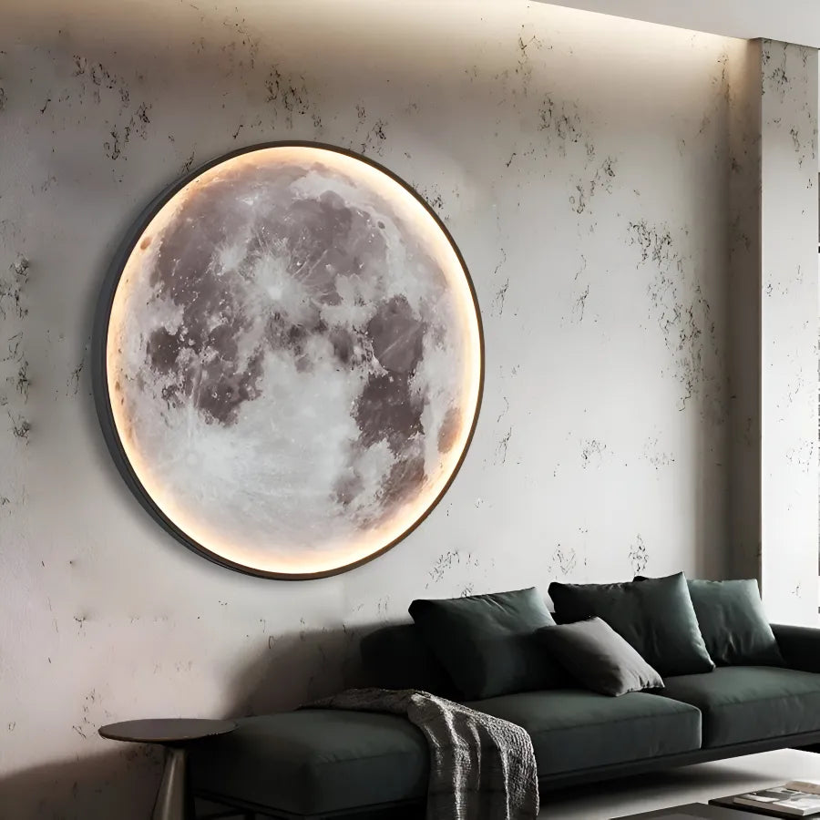 Lustra LED Decorativa Luna 54W Diametru 80CM Lumina Calda Neutra Rece 3000/4000/6000K