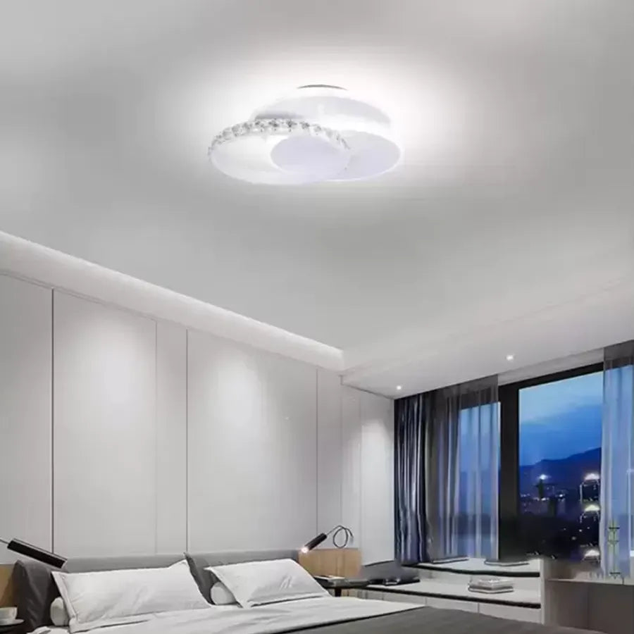 Lustra LED cu cristal SOFIA 24W, lumina Rece/Calda/Neutra, Alb