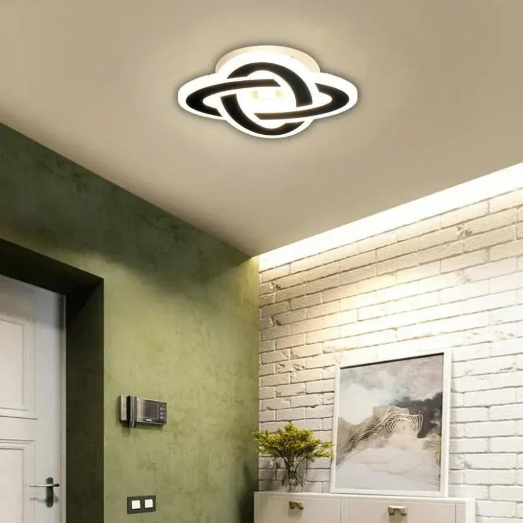 LED luster CRINELLA 44 W, priemer 23 cm, studené/teplé/neuterálne svetlo 3000 K/4000 K/6000 K, čierny, kov a akryl, imaginea 3
