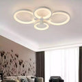 LED luster s diaľkovým ovládačom ALANI 52 W, 4 kruhy, studené/teplé/neuterálne svetlo, stm dimovateľný, biela farba