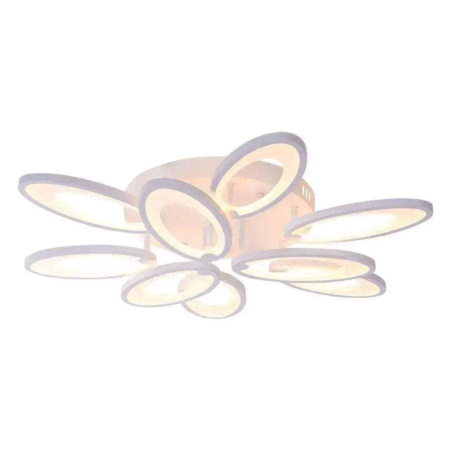 LED luster s diaľkovým ovládačom SUNFLOWER 98W, 9 svetelných zdrojov, studené/teplé/neuterálne svetlo, stmívateľný, biela farba, imaginea 5
