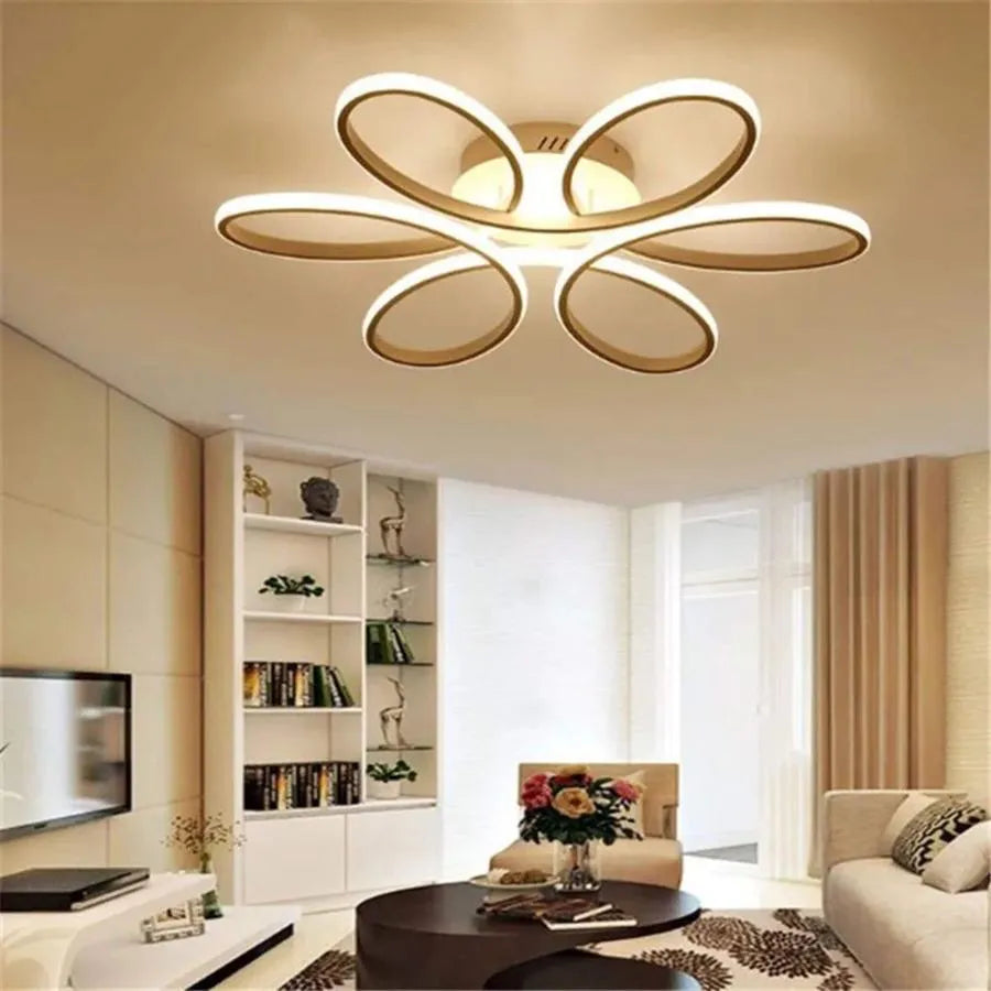 LED luster s diaľkovým ovládačom AYDA 116W, Vlnitý, studené/Teplé/Neutrálne svetlo, Stmívateľný, Biela, imaginea 3