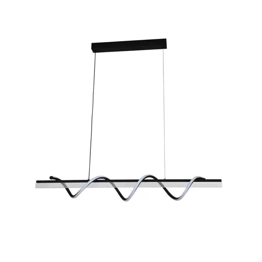 Lustra LED suspendata cu telecomanda JEREMY 94W, Liniara, lumina Rece/Calda/Neutra, Dimabila, Negru