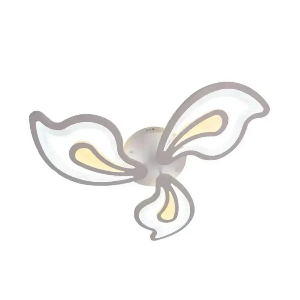 GLORIOSA 40W LED Chandelier with Remote Control, 3 Petals, Cool/Warm/Neutral Light, Dimmable, White, imaginea 1