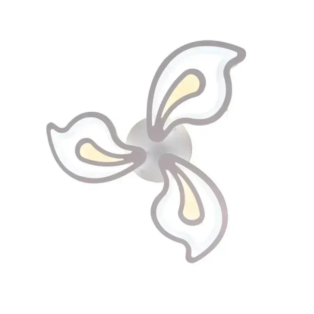 GLORIOSA 40W LED Chandelier with Remote Control, 3 Petals, Cool/Warm/Neutral Light, Dimmable, White, imaginea 3