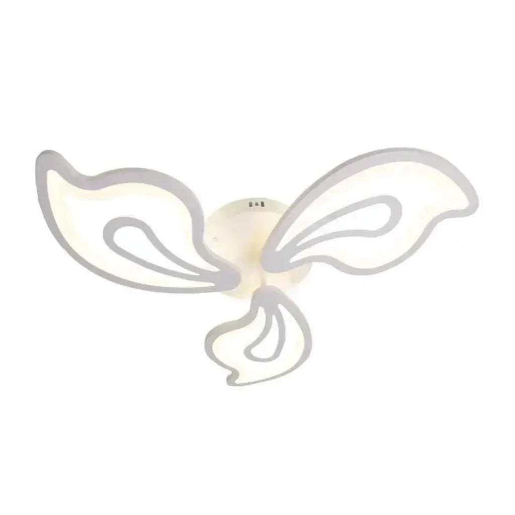 GLORIOSA 40W LED Chandelier with Remote Control, 3 Petals, Cool/Warm/Neutral Light, Dimmable, White, imaginea 4