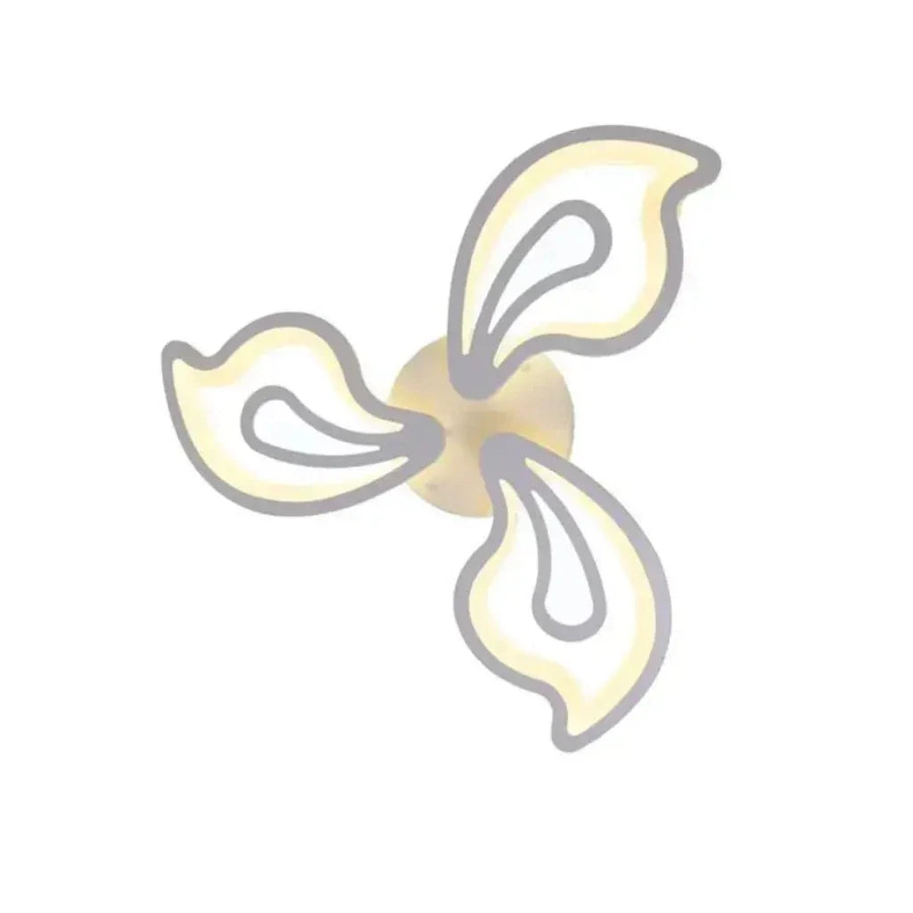 GLORIOSA 40W LED Chandelier with Remote Control, 3 Petals, Cool/Warm/Neutral Light, Dimmable, White, imaginea 5