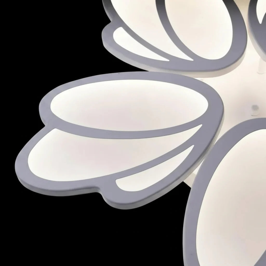 LED luster s diaľkovým ovládačom TULIP 81W, 5 lístkov, studené/teplé/neutrálne svetlo, stmívateľný, biela farba, imaginea 2