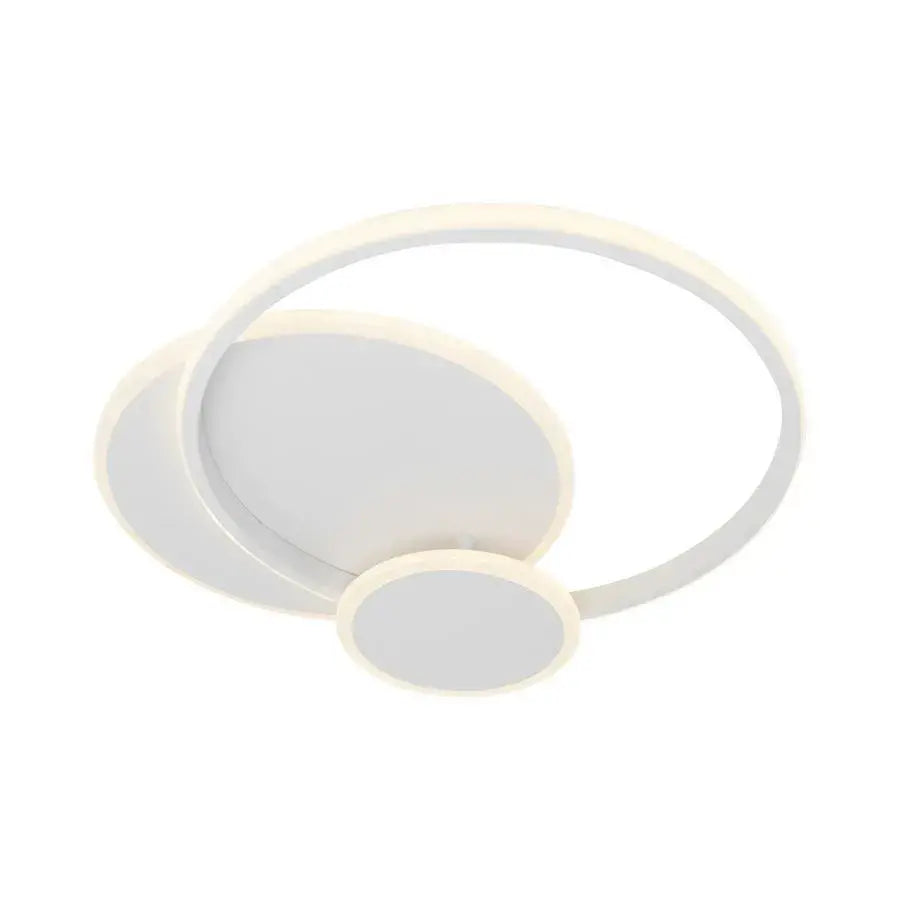 SILVIAN LED Chandelier with Remote Control, 58W, 3 Rings, Cool/Warm/Neutral Light, Dimmable, White, imaginea 3