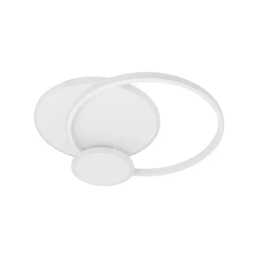 SILVIAN LED Chandelier with Remote Control, 58W, 3 Rings, Cool/Warm/Neutral Light, Dimmable, White, imaginea 4