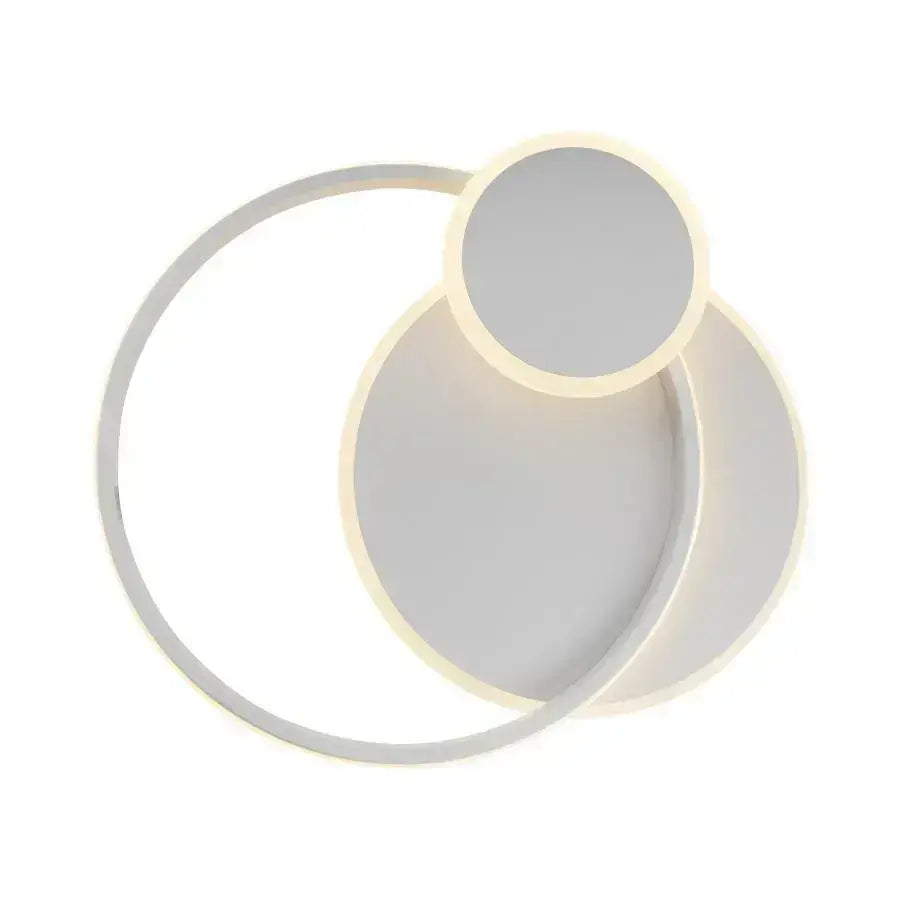 SILVIAN LED Chandelier with Remote Control, 58W, 3 Rings, Cool/Warm/Neutral Light, Dimmable, White, imaginea 5