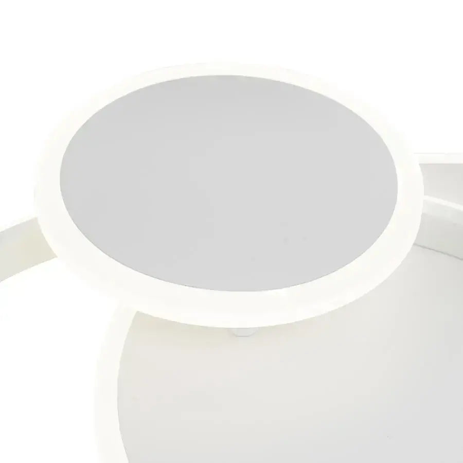 SILVIAN LED Chandelier with Remote Control, 58W, 3 Rings, Cool/Warm/Neutral Light, Dimmable, White, imaginea 6