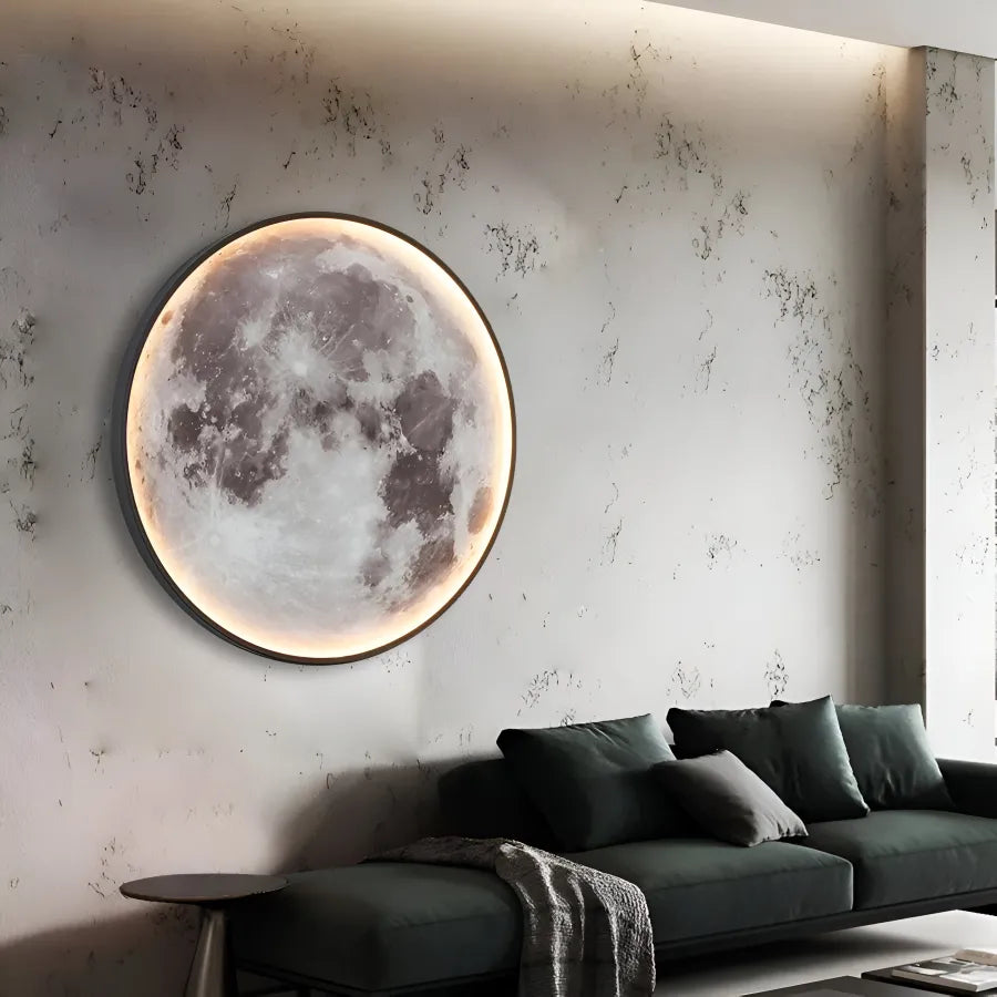 Aplica LED Decorativa cu Telecomanda, Luna 34W Diametru 50CM Lumina Calda Neutra Rece 3000/4000/6000K