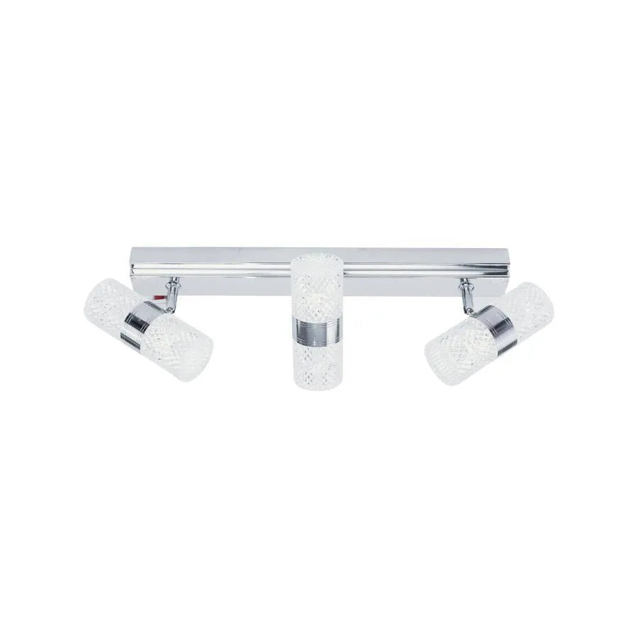 Lustra LED cu proiector reglabil ZORELA 18W, lumina Rece/Calda/Neutra, Crom Lucios Alb