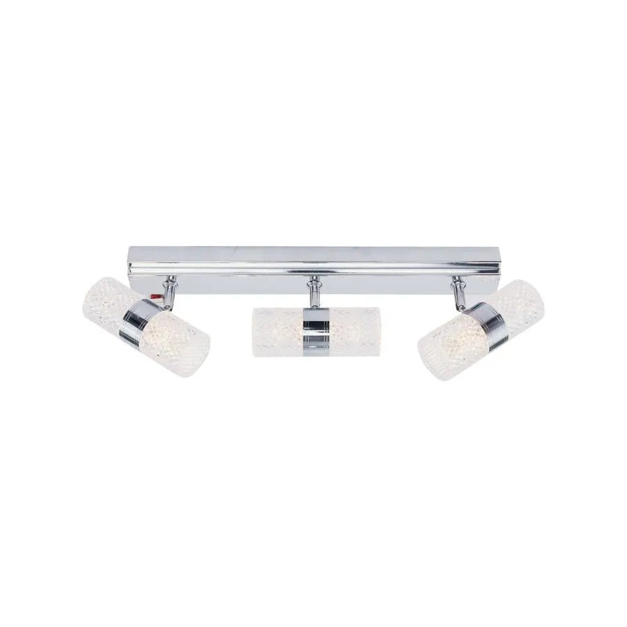 Lustra LED cu proiector reglabil ZORELA 18W, lumina Rece/Calda/Neutra, Crom Lucios Alb