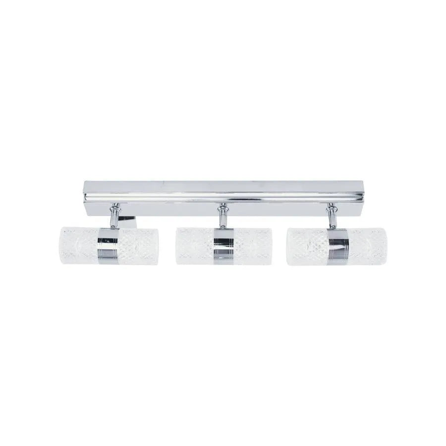 Lustra LED cu proiector reglabil ZORELA 18W, lumina Rece/Calda/Neutra, Crom Lucios Alb