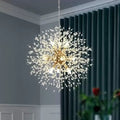 Candelabru Cristal Schönbrunn, 9x G9, Diametru 50 cm, Auriu Lucios, Inaltime Reglabila