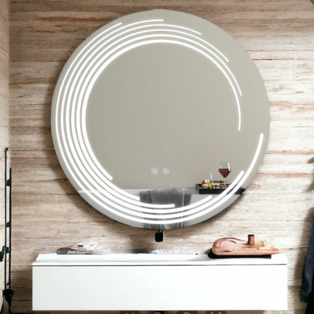Oglinda LED Rotunda 70cm Lira Verità Touch Sistem Dezaburire Dimabila