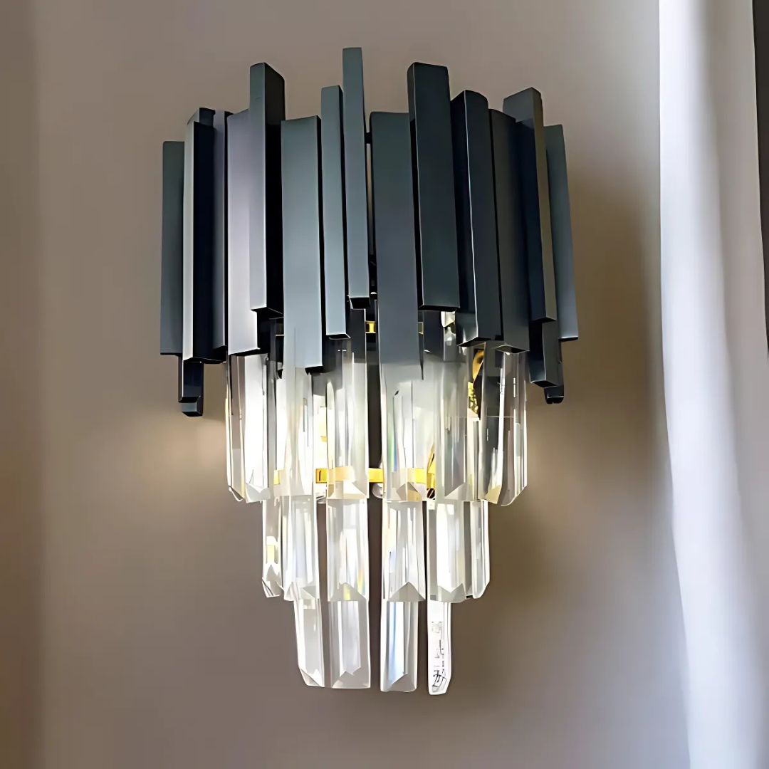 Aplica Candelabru Cristal BLOIS Piccolo, 2xE14, Negru, imaginea 1