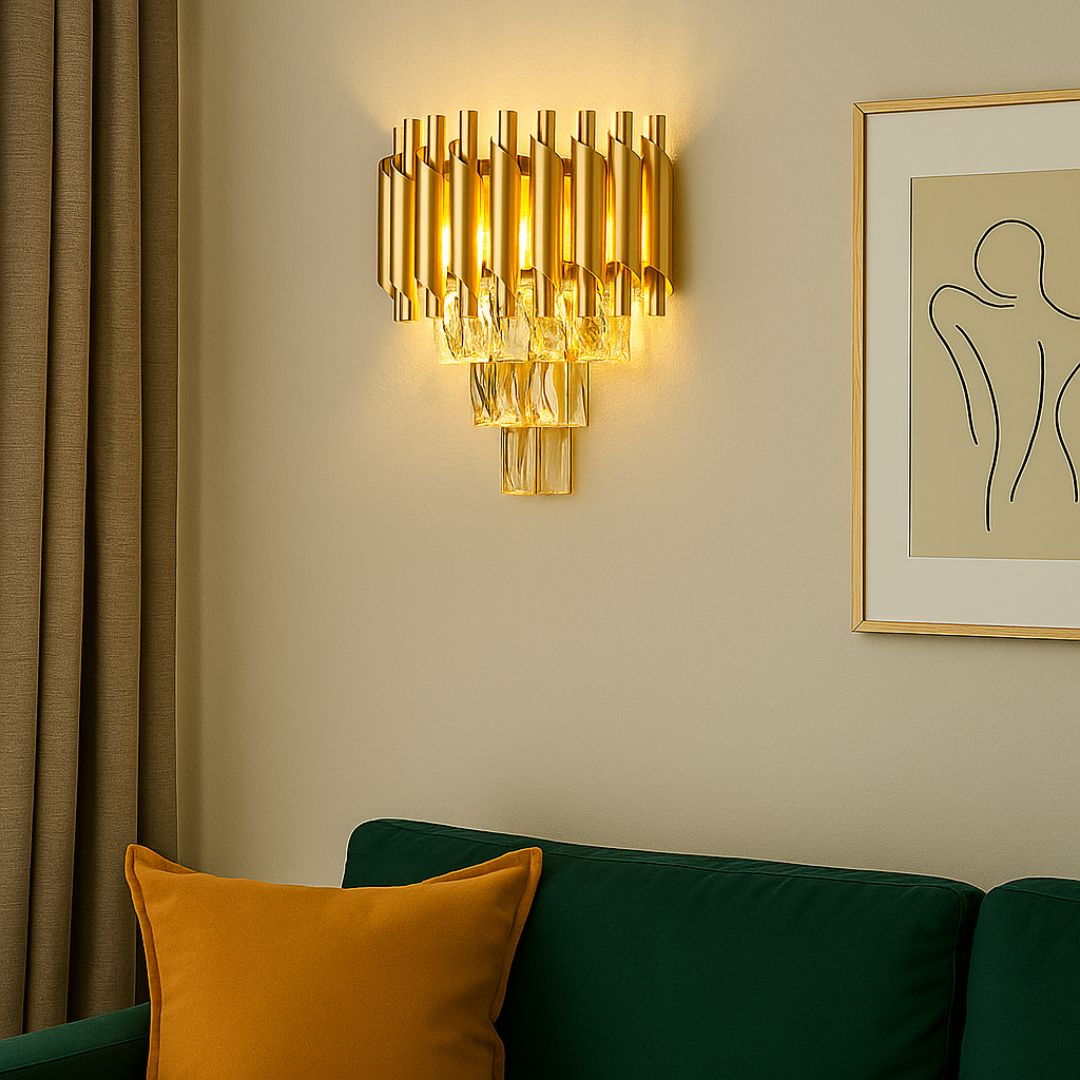 Aplica Candelabru Cristal VERSAILLES Piccolo, 2xE14, Auriu