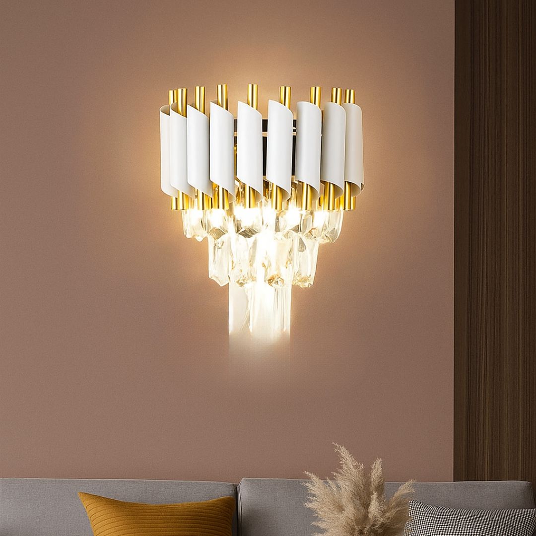 Aplica Candelabru Cristal VERSAILLES Piccolo, 2xE14, Alb