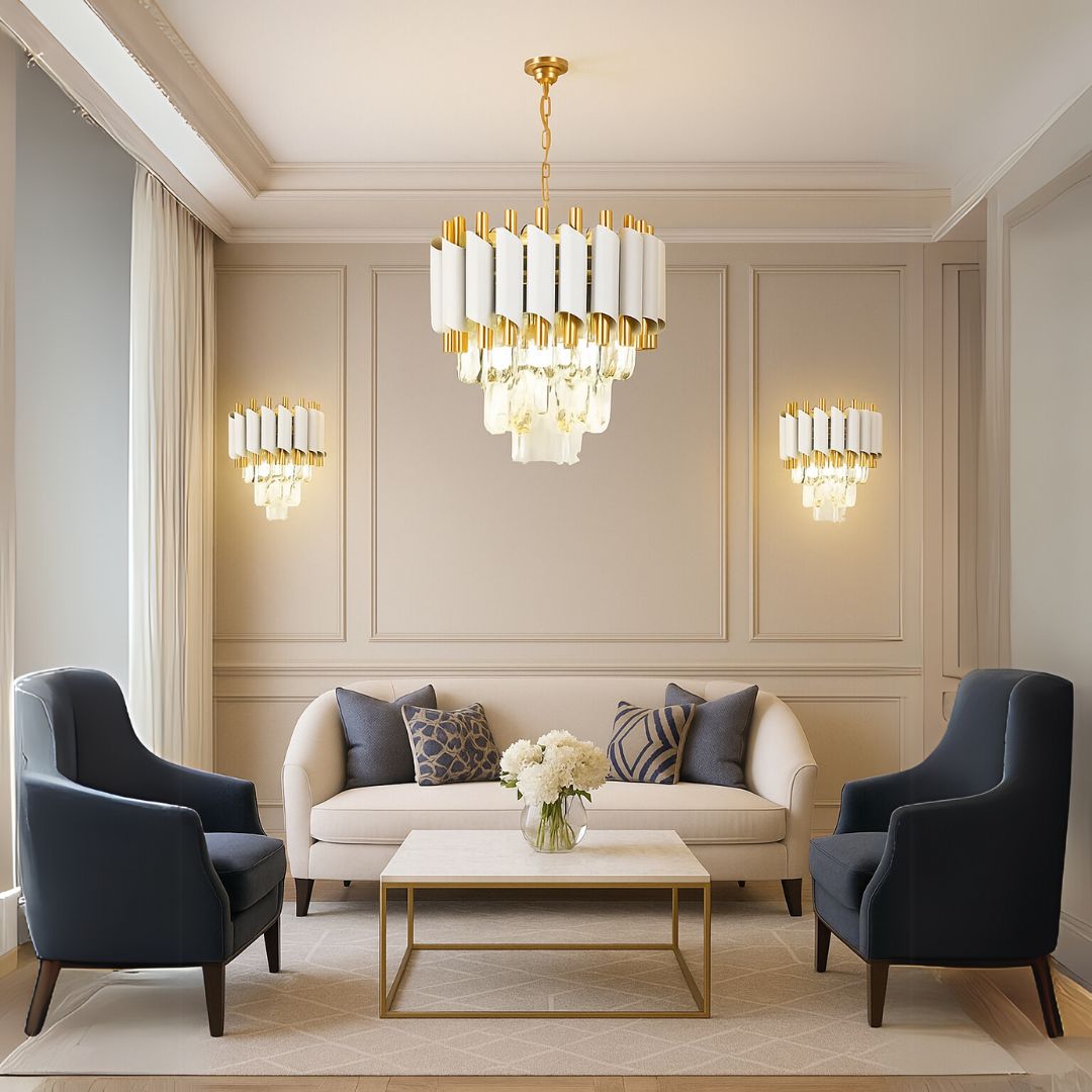 Aplica Candelabru Cristal VERSAILLES Piccolo, 2xE14, Alb