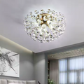Candelabru Cristal KHUJANT, 4x G9, Diametru 35cm, Auriu Lucios