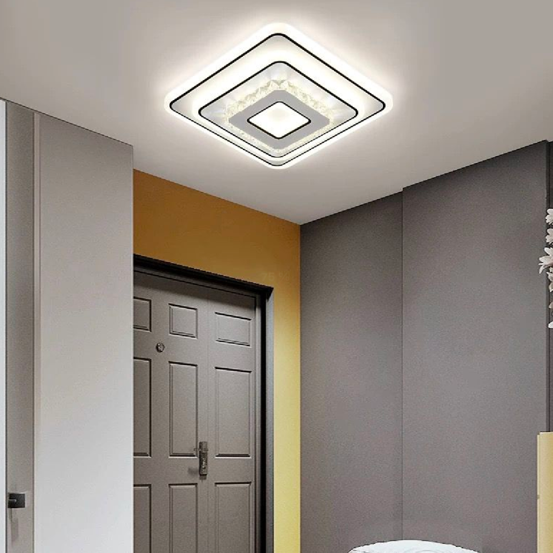 Lustra LED cu cristal ARABELA 40W, lumina Rece/Calda/Neutra, Alb