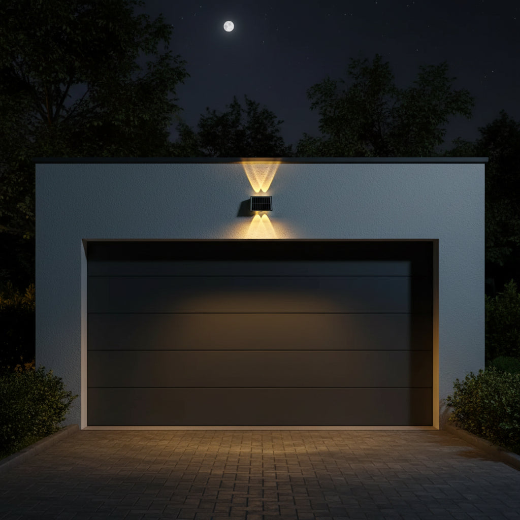 Aplica LED Exterior Solaris, 4 Surse de lumina, Lumina Calda, Negru, imaginea 3