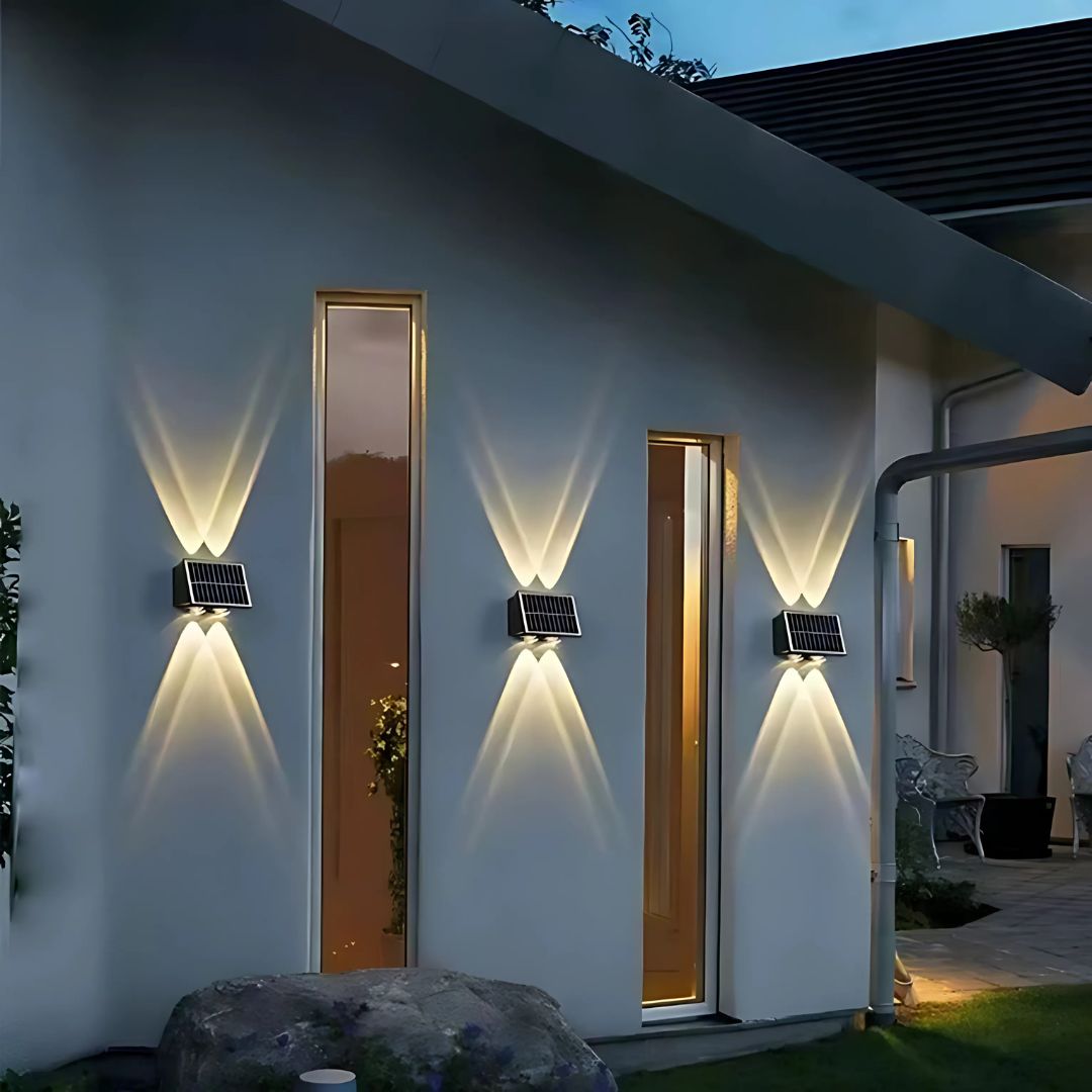 Aplica LED Exterior Solaris, 4 Surse de lumina, Lumina Calda, Negru, imaginea 2